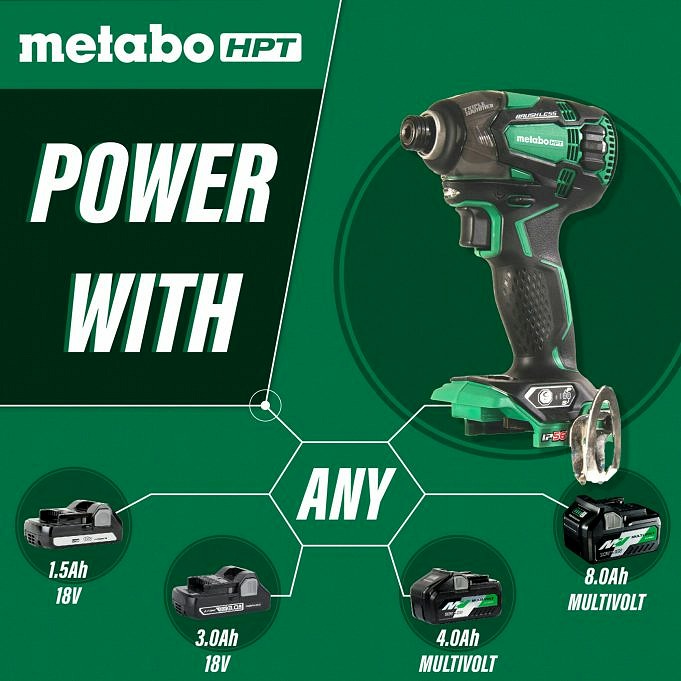 Hitachi 18V Brushless Impact Drive With Triple Hammer Mechanism Produces 1,832 In-lbs Torque